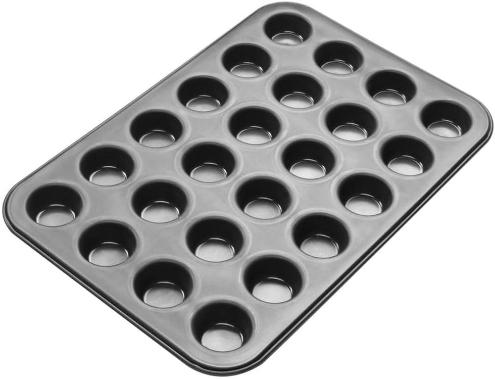 Zenker 6541 Black Metallic 24Er Mini-Muffinform – Antihaftbeschichtet Für Perfekte Mini-Muffins, Ø 4,5 Cm, Made in Germany Matrite si tavi pentru copt Naty Shop