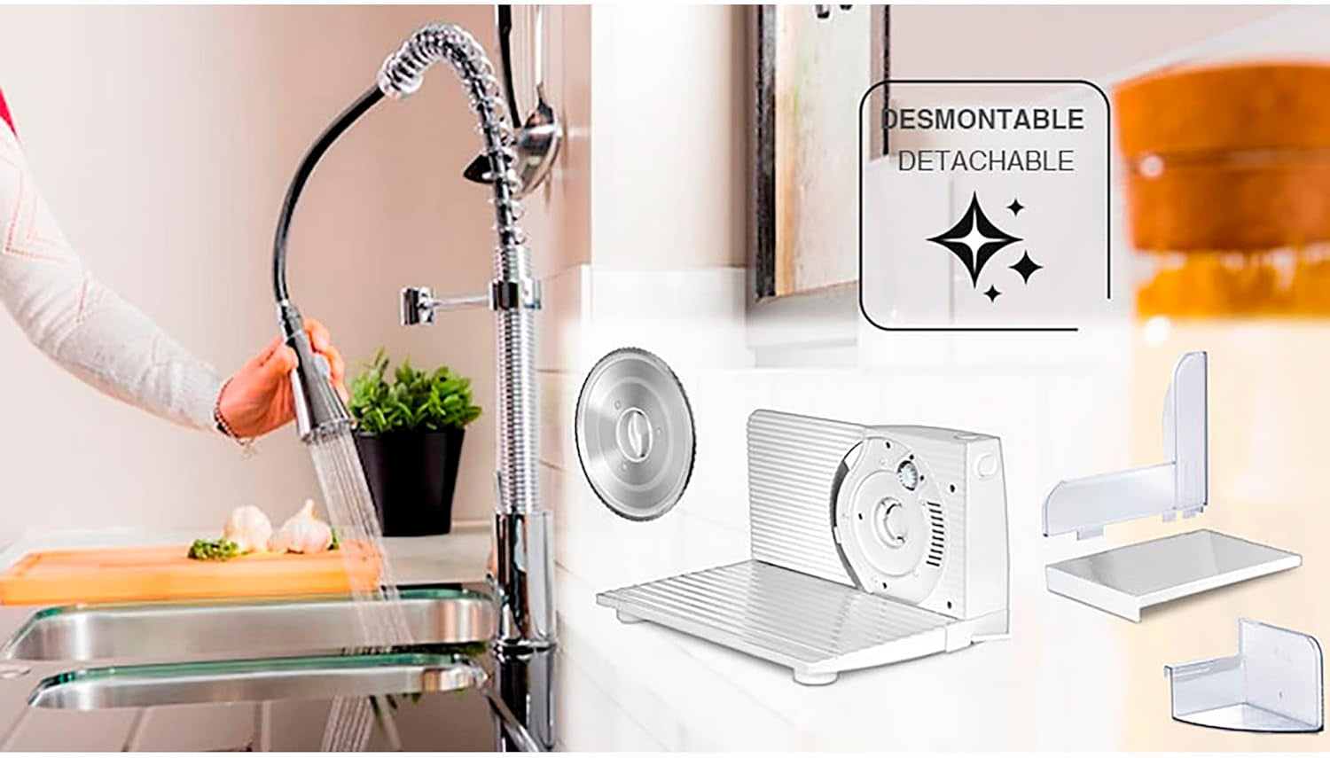 MPM MKR-05 Feliator electric universal, grosime de tăiere reglabilă până la 15 mm, 150 W Rasnite si Feliatoare Naty Shop