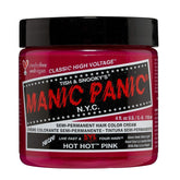 Manic Panic Hot Hot Pink Classic Cream, Vegano, fără cruzime, vopsea de păr semipermanentă 118ml Vopsea pentru par Naty Shop Roz fierbinte fierbinte 118 Ml (1 pachet)