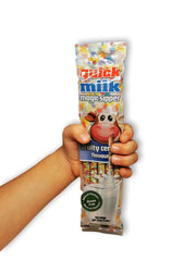 QUICK MILK Fruity Cereal - Strohhalme für Milch mit Getreide und Früchten, 5 Packung je 5 Trinkhalme (25 Halme)