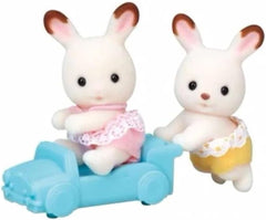 Sylvanian Families L5420 Chocolate Rabbit Twins - Figuri pentru casa de păpuși Papusi Naty Shop