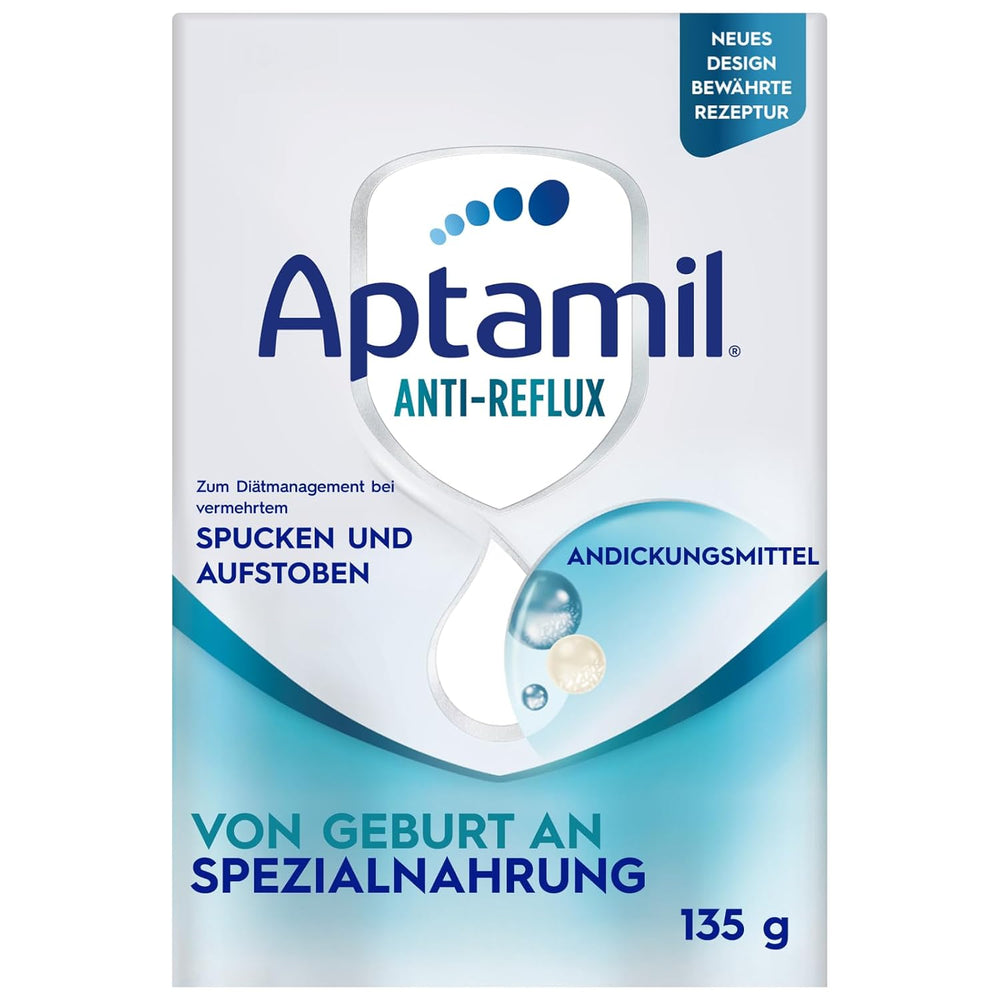 Aptamil Anti-Reflux - Formulă completă de la naștere, pentru gestionarea dietei, pentru vomă și regurgitație, hrană pentru bebeluși, lapte praf, 6 x 135 g