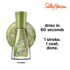 Insta-Dri Holo-Glow, Limelight, ojă de unghii, ușor de utilizat, de lungă durată, culori frumoase, ușor de aplicat pe unghii, nu se ciobește, 19 ml