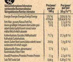 Cereale crocante pentru micul dejun Triple Crunchy în formă de churro cu ciocolată cu lapte și caramel sărat, conținut de cereale integrale 36%, pachet de 8 (8x300g)