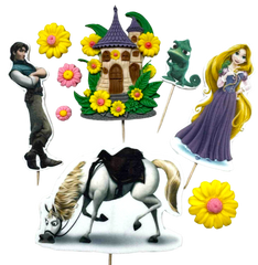 Set 9 decoratiuni comestibile, Rapunzel