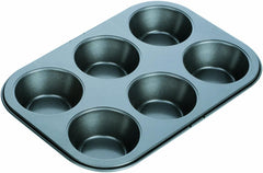 Backform, Schwarz, 26.5 X 18 X 3 Cm Matrite si tavi pentru copt Naty Shop 6 Muffin