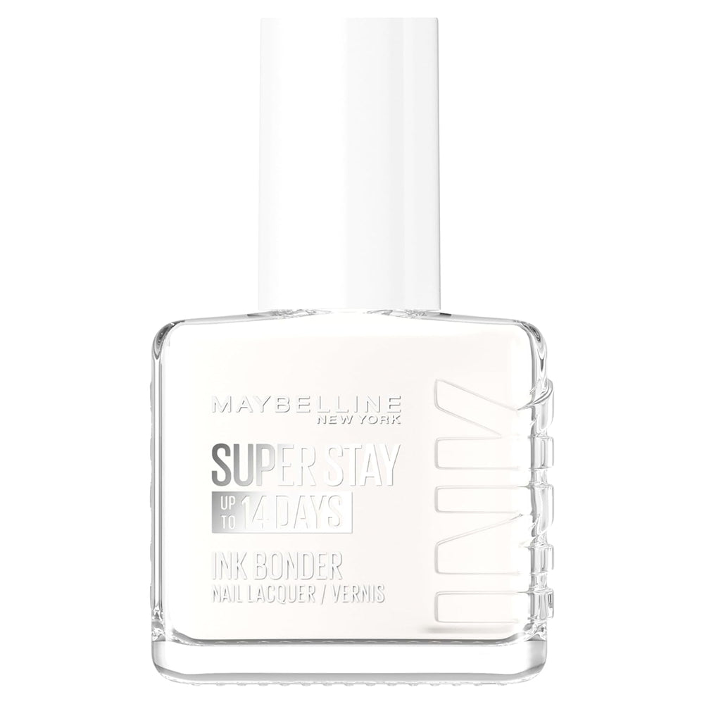 Oja Maybelline New York, culori intense și pigmentate, de lungă durată, întărește unghiile deteriorate, Superstay Ink Bonder, nuanța Pure White, 71-12 ml