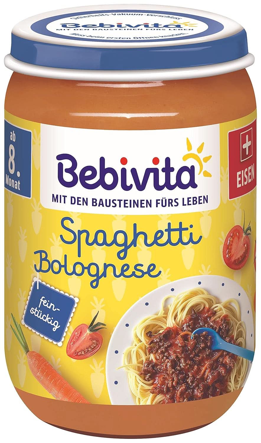 Meniuri De la 8 luni Spaghetti Bolognese, pachet de 6 (6 X 220 grame), mediu Mama si Copilul Naty Shop