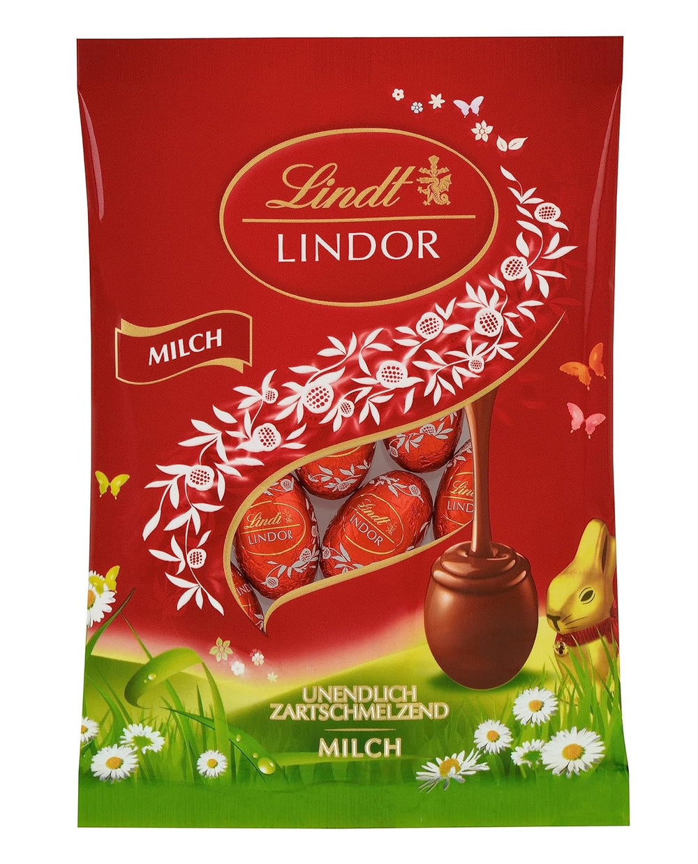 Ouă mini Lindt Lindor, pungă, lapte integral, 100g