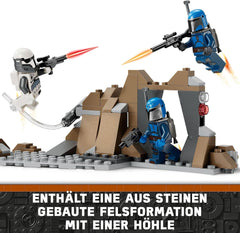 LEGO Star Wars: Mandalorian Ambush on Mandalore Battle Pack, jucărie de construcție de aventură pentru copii, set de acțiune de colecționat, idee de cadou pentru băieți și fete 75373 Seturi de constructie Besuche den LEGO-Store