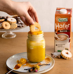 Natumi Bio Hafer Barista, 8 x 1L - Laktosefrei, Aufschäumbar, Barista-Style, Bio, Hergestellt mit deutschem Hafer, Vegan, Milchfreie milchfreie Alternative