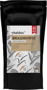vitaldoc© | Mei brun organic, proaspăt încolțit 250g + 100g | Aliment crud | Fără gluten | Vegan | Organic | Bogat în siliciu natural | Calitate