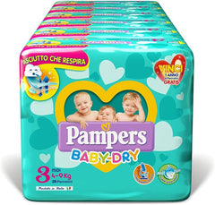 Scutece Pampers Baby Dry Maxi Twin Pack, mărimea 4 (7-18 kg), 48 de scutece