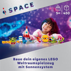 LEGO Classic Creative Space Planets, model construibil al sistemului solar pentru copii, jucărie spațială cu rachetă, navă spațială, planete și extratereștri, cadou pentru copii, băieți și fete de la 5 ani 11037 Seturi de constructie Besuche den LEGO-Store
