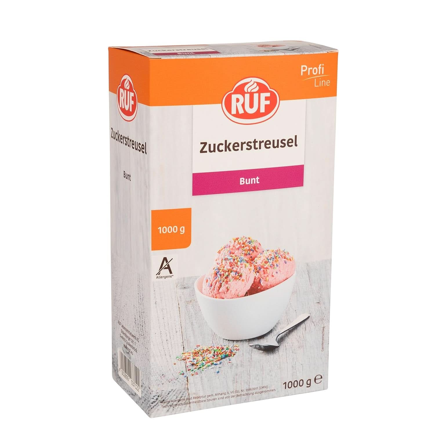 RUF Sprinkles de zahăr colorat în culori curcubeu, 1 kilogram Sprinkles Naty Shop Bombonele Multicolor