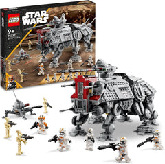 LEGO Star Wars At-Te Walker, model de jucărie mobil, set cu minifigurine, inclusiv 3 Clone Troopers, Droizi de luptă și Dwarf Spider Droid 75337 Seturi de constructie Besuche den LEGO-Store Singur