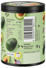 Ostmann Gewürze - Let's Do Avocado | Gewürzsalz für Avocado, Guacamole oder Bowls | Crunchy Topping mit Gewürzen, Kräutern und schwarzem Sesam | 70 g in recyclebarer Metalldose