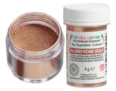 Colorant alimentar comestibil Sugarflair Lustre Blush Rose Gold - Pudră lucioasă alimentară pentru prăjituri, brioșe, ciocolată, produse de patiserie, deserturi, înghețată, băuturi, cocktailuri și multe altele - 4g