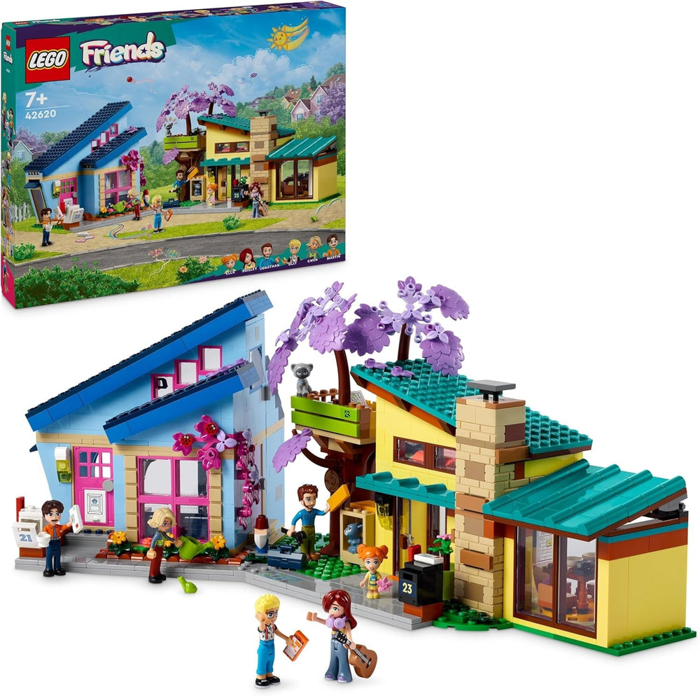 Casă de familie LEGO Friends Olly și Paisley, casă de păpuși cu figurine și accesorii, set cu casă cu două etaje și casă în copac, cadou creativ pentru fete și băieți cu vârsta de peste 7 ani 42620 Seturi de constructie Besuche den LEGO-Store Singur