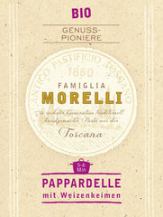 BioGourmet Pappardelle cu Germeni de Grâu – Paste Organice Late pentru Mâncăruri înăbușite și Sosuri – cu Nutrienți Extra | 500 g | Organice și Vegane