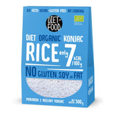 DIET-FOOD Orez instant organic Shirataki Konjac, cu conținut scăzut de carbohidrați, cu conținut scăzut de calorii, vegan, fără grăsimi, fără soia, fără gluten, keto-friendly, pentru slăbit, 300 de grame