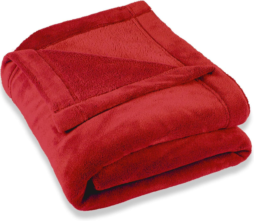 Celinatex pătură pufoasă XXL 220 X 240 Cm roșu pătură canapea cald pătură moale microfibră Fleece Oeko-Tex Montreal Paturi si Cuverturi Besuche den CelinaTex-Store Roșu 220 X 240 Cm