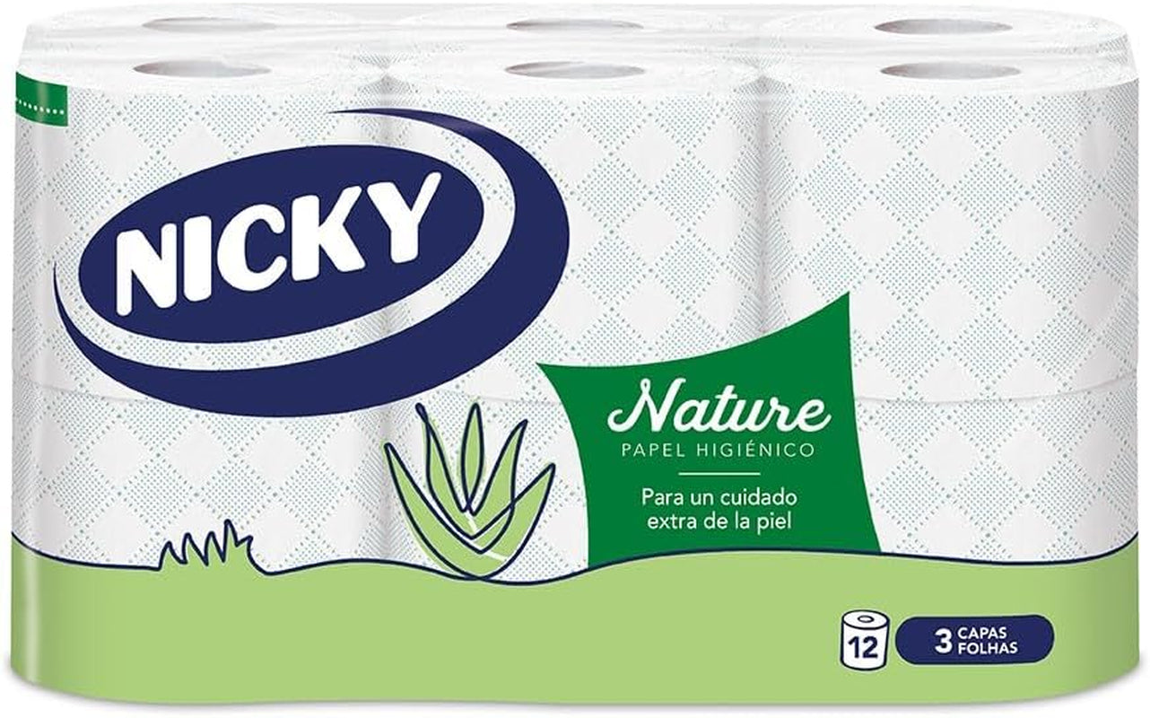 Hârtie igienică Nature, 12 role, 3 straturi