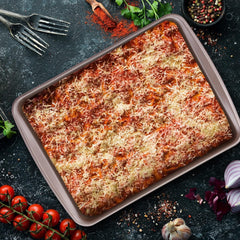 Relaxdays tava de copt, antiaderentă, 4 litri, oțel carbon, maro Matrite si tavi pentru copt Naty Shop