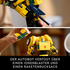 LEGO Icons Transformers Bumblebee, Figurină de acțiune robot pentru adulți de colecționat, Set de construcție pentru film pentru fanii science fiction, Poate fi transformat într-o mașină, Jucărie de aventură 10338 Seturi de constructie Besuche den LEGO-Store