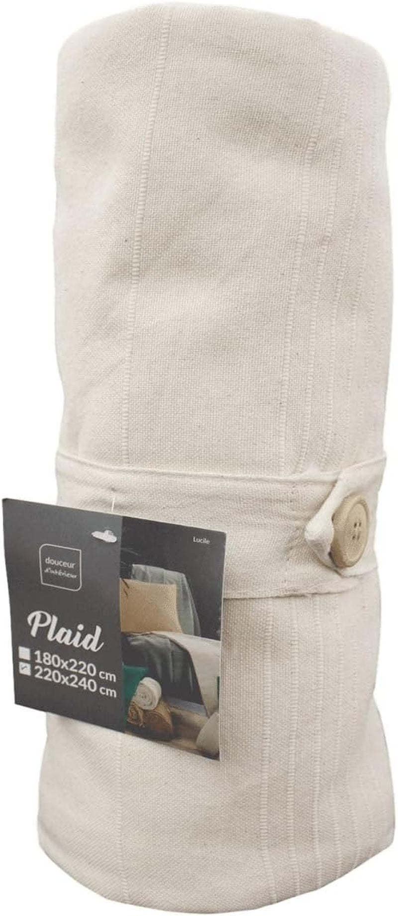 Douceur D'Intérieur, Pătură (220 X 240 Cm) Lucile Curry, Polycotton, Unicolor Paturi si Cuverturi Douceur d'Intérieur Natura 220 X 240 Cm