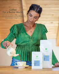 Coffee - Esperanza I 100% Arabica I Kaffeebohnen 250g I Ideal für Moka kanne, Siebträger, Vollautomat, Brühkaffee und French Press mit schokoladig, nussigen Aromen I mittlere Röstung