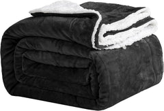 Cosy pătură 150X200Cm negru Fleece pătură Living pătură Sherpa canapea arunca canapea pătură Warm Winter Soft (negru, 150X200Cm) Paturi si Cuverturi Good Nite Negru 150X200Cm