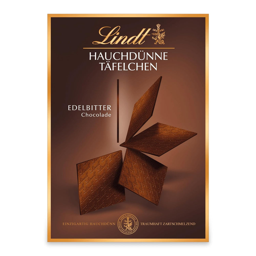 Batoane de ciocolată neagră Lindt Chocolate Ultra-Thin | 125 g | Batoane ultra-subțiri din cea mai fină ciocolată neagră | Deosebit de subțiri și de fine | Cadou de ciocolată (1 pachet)