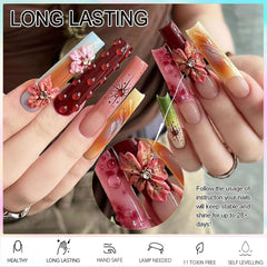 NAILGIL Gel solid pentru ojă, gel solid pentru adeziv pentru unghii, sculptură 3D pentru unghii cu set de instrumente, salon DIY acasă, transparent 15G