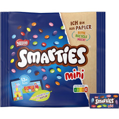 Nestlé SMARTIES Mini, linte mică cu ciocolată cu lapte, ambalată individual, pachet de 3 (1 x 187g)