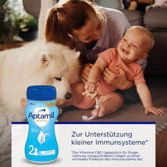 Aptamil Pronutra 2, lapte de continuare după 6 luni, lapte pentru bebeluși gata de băut (4 x 200 ml)