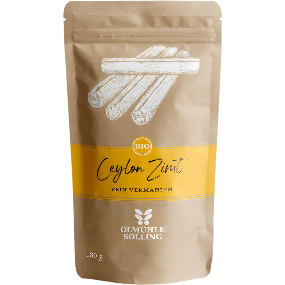 - BIO Ceylon Zimt | Ceylon Zimtpulver aus kontrolliert biologischem Anbau | Zimtpulver fein vermahlen aus ganzen Zimtstangen. Ideal zu Müsli, Milchreis, Gebäck uvm. | Inhalt: 180 g