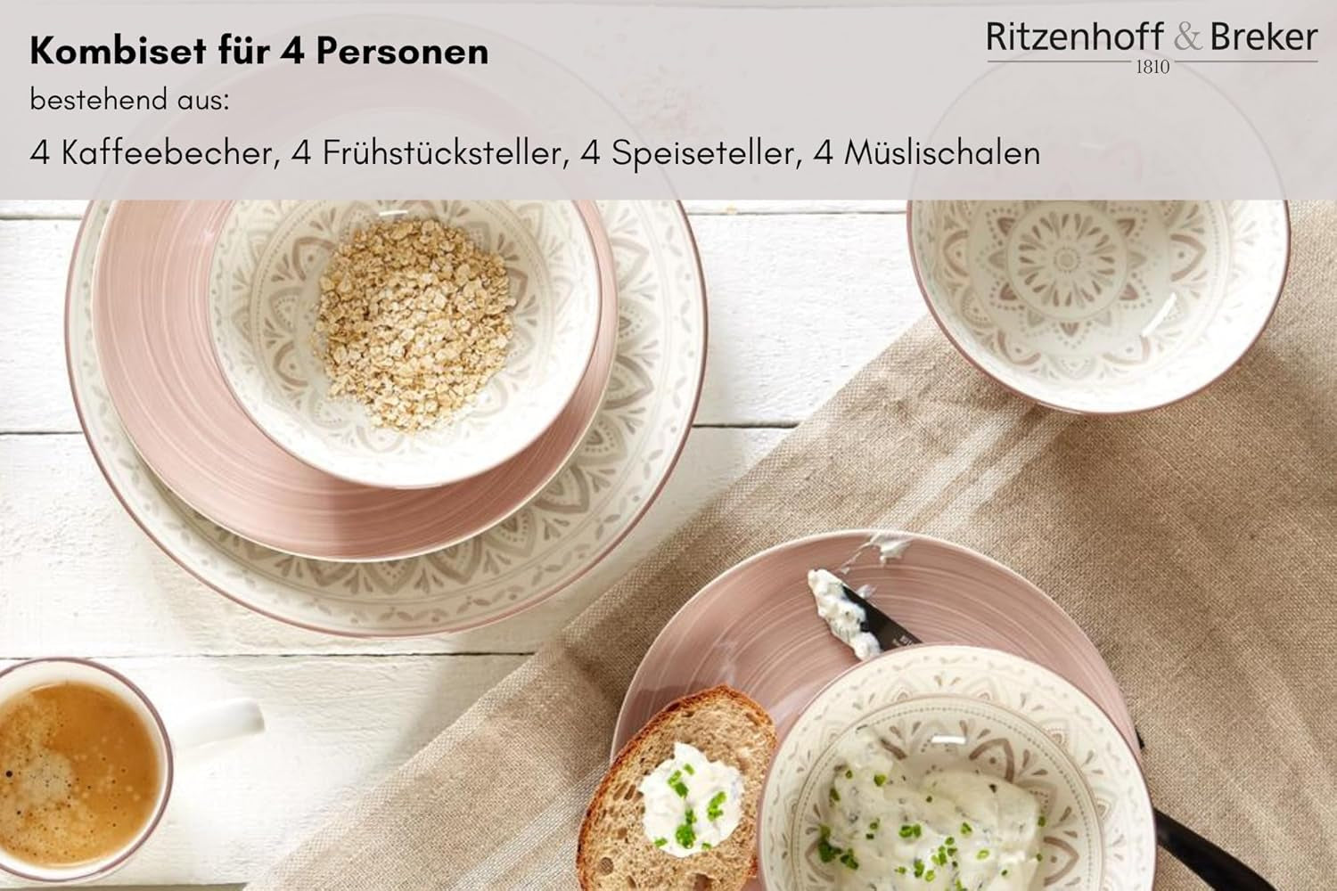 Ritzenhoff & Breker Serviciu combinat Valencia, 16 piese Seturi vesela masa Naty Shop