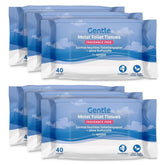 By Amazon Șervețele de toaletă moi, umede, fără miros, fine pentru a trage apa, neparfumate, 240 bucăți (6 pachete a câte 40 bucăți fiecare) (Fostul brand Presto!)