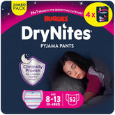 Scutece Huggies DryNites Nighttime pentru enurezis, pentru băieți de la 13 până la aproximativ 8-13 ani (30-48 kg), 33 de bucăți (3x11), pachet lunar Jumbo, chiloți pentru scutece XL, produse de baie Vazba