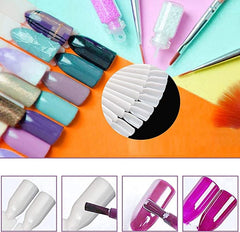 Display pentru unghii, 40 de bețișoare pentru ojă artificială, capsule, evantai practic, nail art