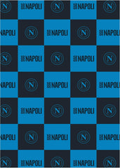 SSC Napoli, pătură moale cu logo, pătură caldă pentru canapea și pat, dimensiune 150 X 210 cm, atingere moale, albastru deschis, produs oficial Paturi si Cuverturi hermet Albastru deschis 150X210