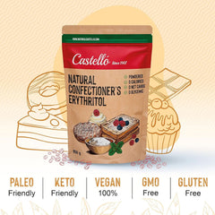 Eritritol natural - Zahăr de glazură | 10G = 7G zahăr, 850 grame Indulcitori Naty Shop