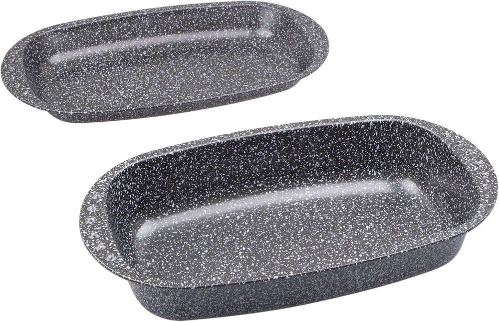 C|H|G Brotback- Und Bratenform Mit Deckel "Granito", Skandia Xtreme Plus: 4-Fach Antihaftbeschichtung in Granitoptik, 37 X 20 X 7 Cm, Made in Germany Matrite si tavi pentru copt Naty Shop