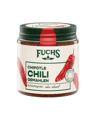 Fuchs Gewürze - Chipotle Chili gemahlen | Rauchiges Chilipulver | Chilipulver in Premium-Qualität | 50 g im wiederverschließbaren Gewürzglas