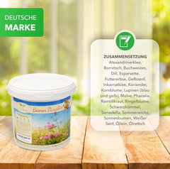 Mix de semințe de flori Magic of Nature - Paradisul albinelor - 1 kg - Ușor de utilizat - Pășune pentru albine înflorite - Sfaturi de semănat - Pentru 300 până la 500 m²
