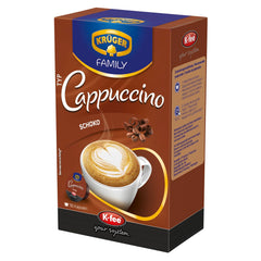 KRÜGER Cappuccino Schoko Kaffeekapseln, kompatibel mit K-fee und ALDI EXPRESSI* Kapselmaschinen, aromatisiertes Instantkaffee, 96 Kapseln