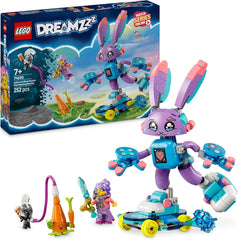 LEGO Dreamzzz Izzie and Bunchurro The Gaming Bunny, jucărie pentru copii 7+, set de joacă 2 în 1 cu Hero Minifigure și Cyberling pentru o experiență de joacă imaginativă 71490 Seturi de constructie Besuche den LEGO-Store Titlu implicit