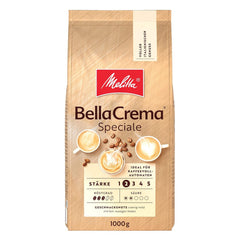 Melitta BellaCrema Speciale Boabe de cafea integrale 1kg, nemăcinate & Barista Classic Crema, Boabe de cafea integrale 1kg, nemăcinate, Boabe de cafea pentru aparate de cafea automate, prăjire medie, tărie 3