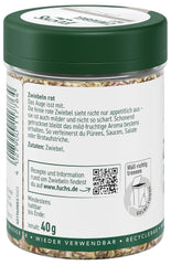 Fuchs Gewürze - Zwiebel rot geschnitten - Gewürz für Pürees, Salate oder Brotaufstriche - natürliche Zutaten - 40 g in wiederverwendbarer, recyclebarer Dose